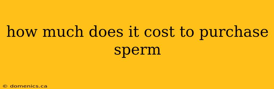 how much does it cost to purchase sperm