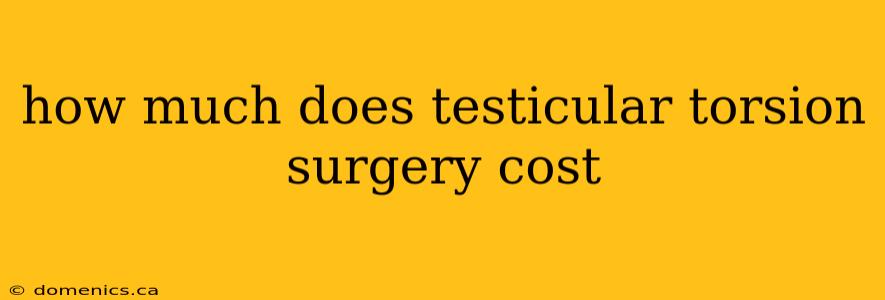 how much does testicular torsion surgery cost