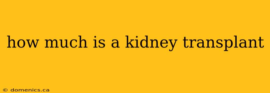 how much is a kidney transplant