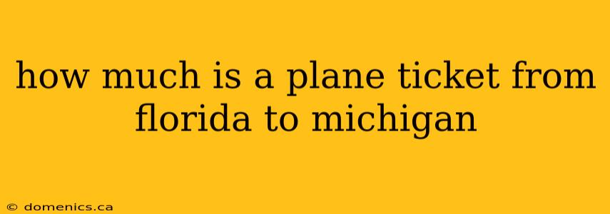 how much is a plane ticket from florida to michigan