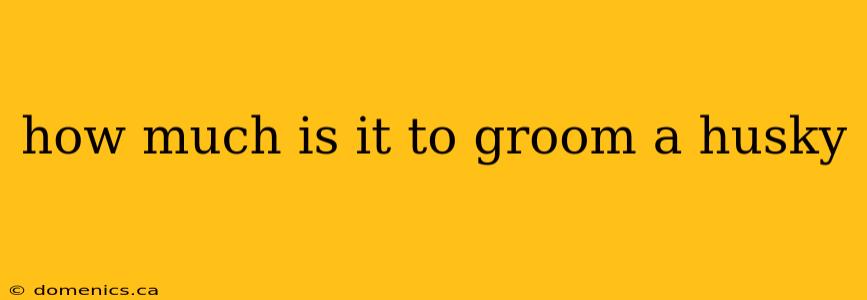 how much is it to groom a husky