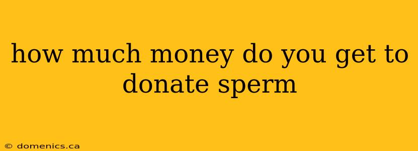 how much money do you get to donate sperm