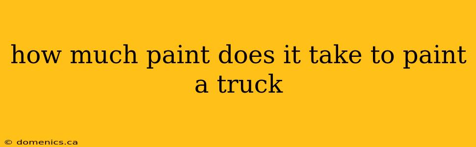 how much paint does it take to paint a truck