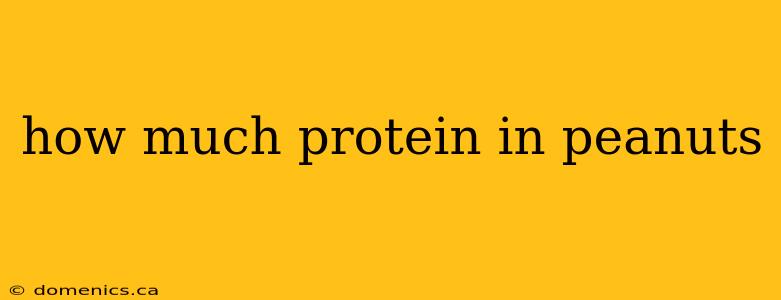 how much protein in peanuts