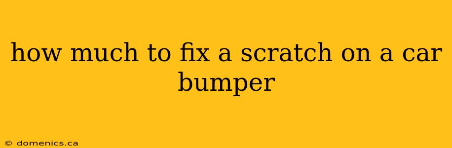 how much to fix a scratch on a car bumper