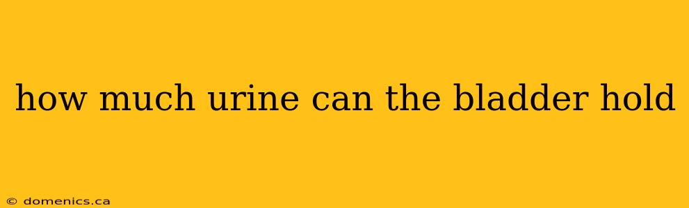 how much urine can the bladder hold