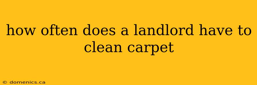 how often does a landlord have to clean carpet