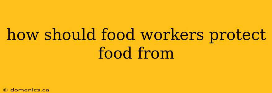 how should food workers protect food from