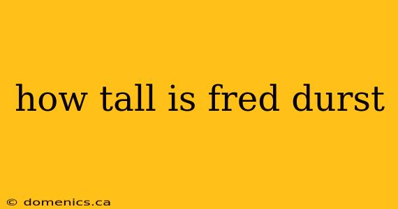 how tall is fred durst