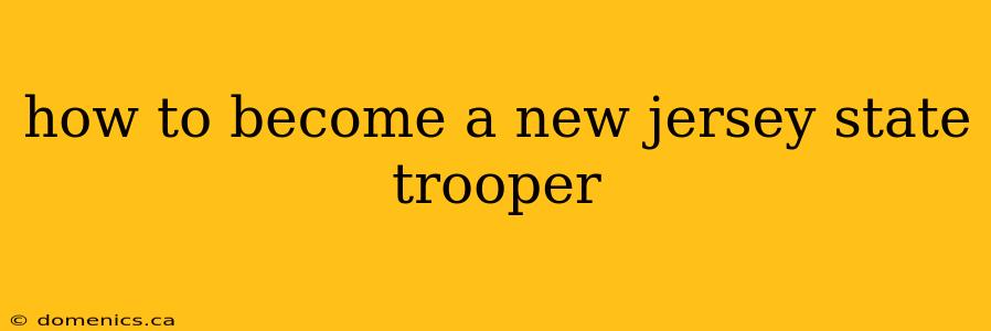 how to become a new jersey state trooper