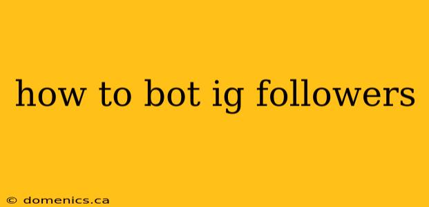 how to bot ig followers