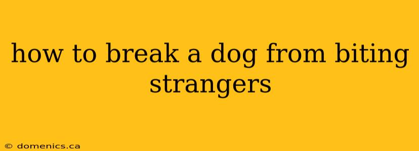 how to break a dog from biting strangers