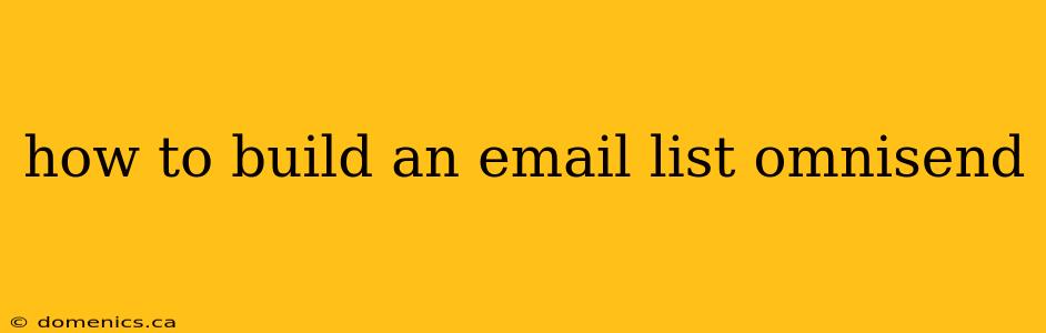how to build an email list omnisend