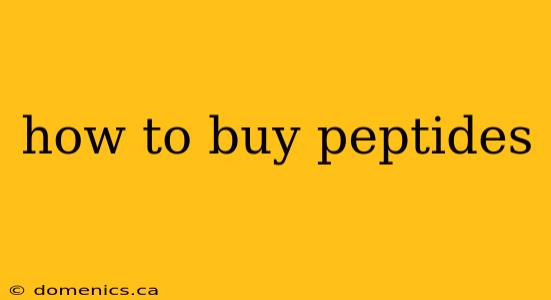 how to buy peptides