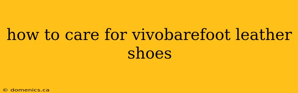 how to care for vivobarefoot leather shoes