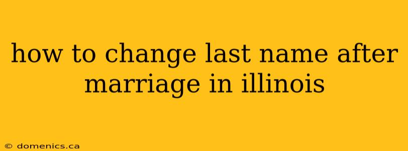 how to change last name after marriage in illinois