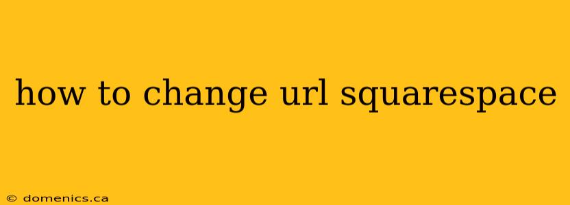 how to change url squarespace