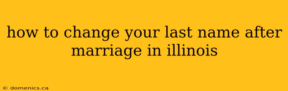 how to change your last name after marriage in illinois