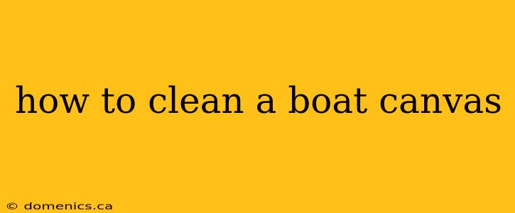 how to clean a boat canvas