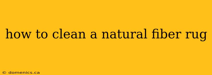 how to clean a natural fiber rug