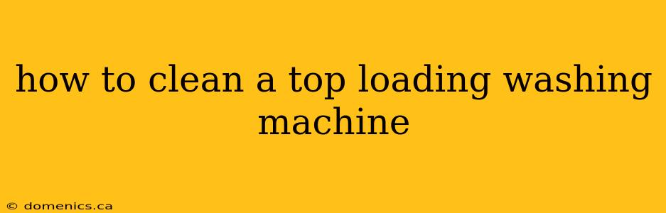 how to clean a top loading washing machine