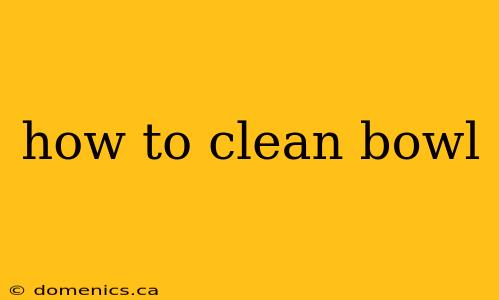 how to clean bowl