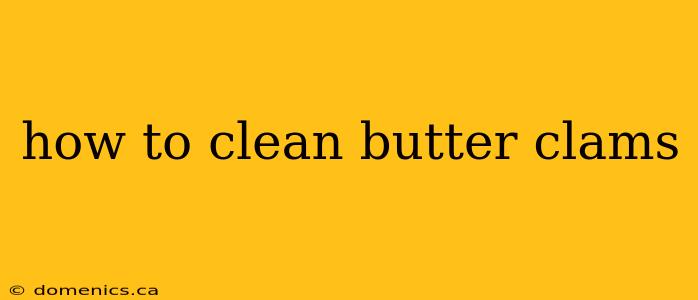 how to clean butter clams