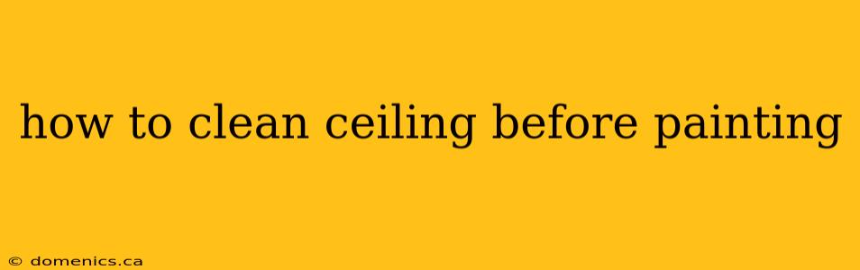 how to clean ceiling before painting