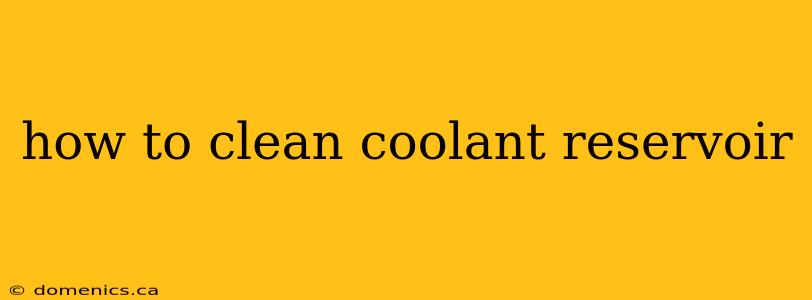 how to clean coolant reservoir