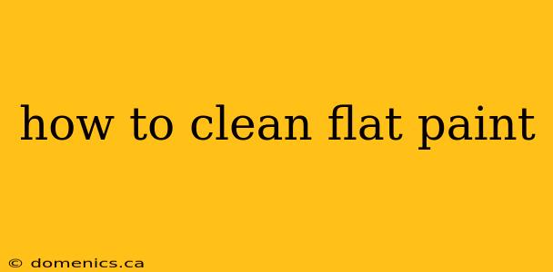 how to clean flat paint