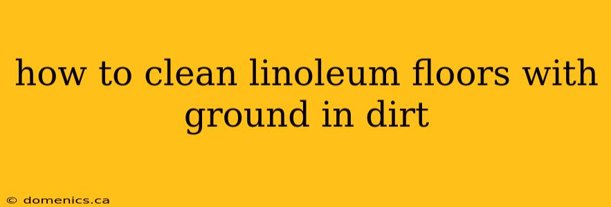 how to clean linoleum floors with ground in dirt