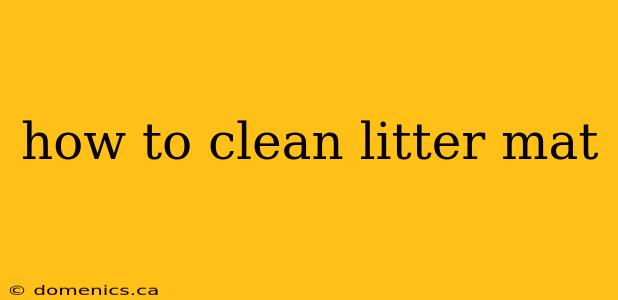 how to clean litter mat