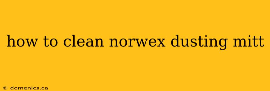 how to clean norwex dusting mitt