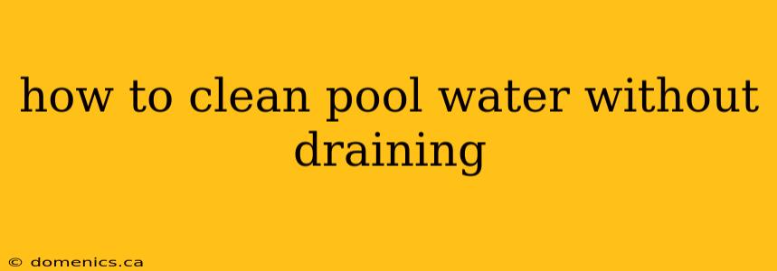 how to clean pool water without draining