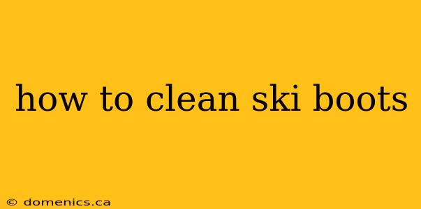 how to clean ski boots