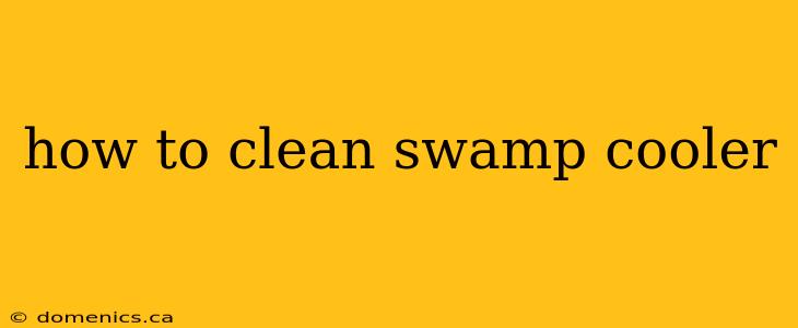 how to clean swamp cooler