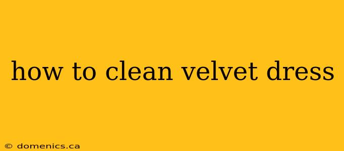 how to clean velvet dress