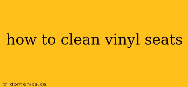 how to clean vinyl seats