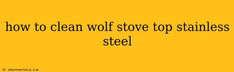 how to clean wolf stove top stainless steel