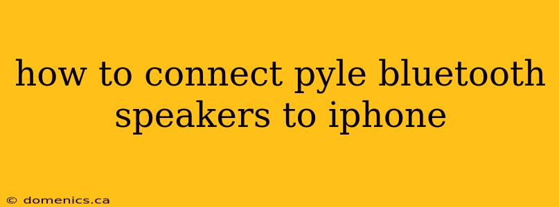 how to connect pyle bluetooth speakers to iphone