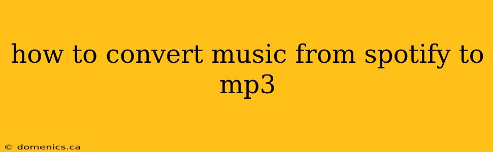 how to convert music from spotify to mp3