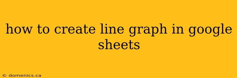 how to create line graph in google sheets