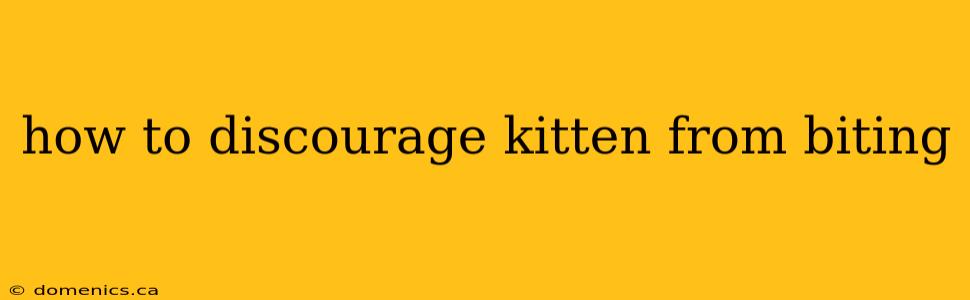 how to discourage kitten from biting