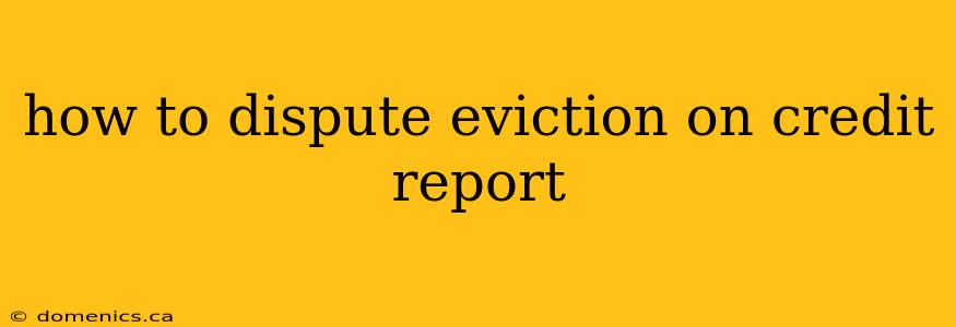 how to dispute eviction on credit report