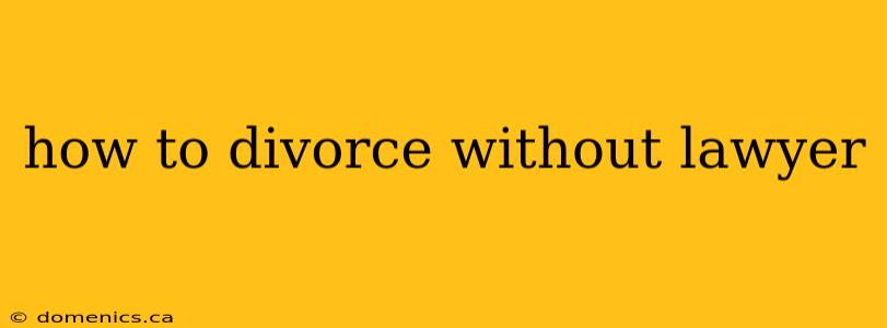 how to divorce without lawyer