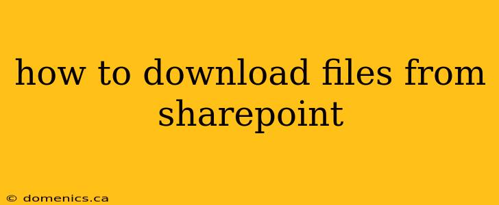 how to download files from sharepoint