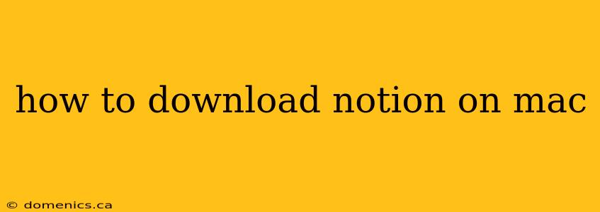 how to download notion on mac