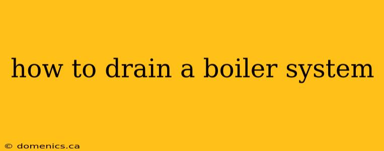 how to drain a boiler system