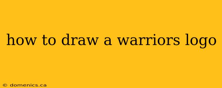 how to draw a warriors logo