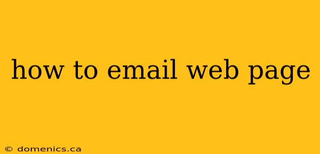 how to email web page